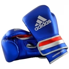 Перчатки боксерские AdiSpeed Metallic сине-красно-серебристые (вес 12 унций)